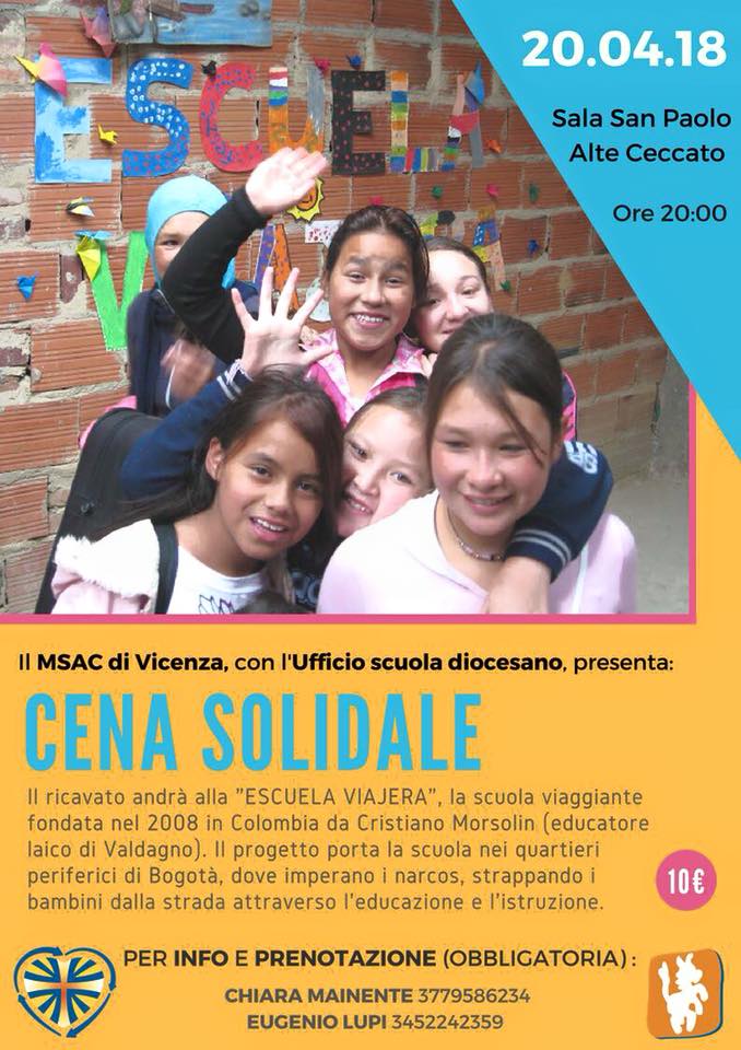cena solidale msac locandina